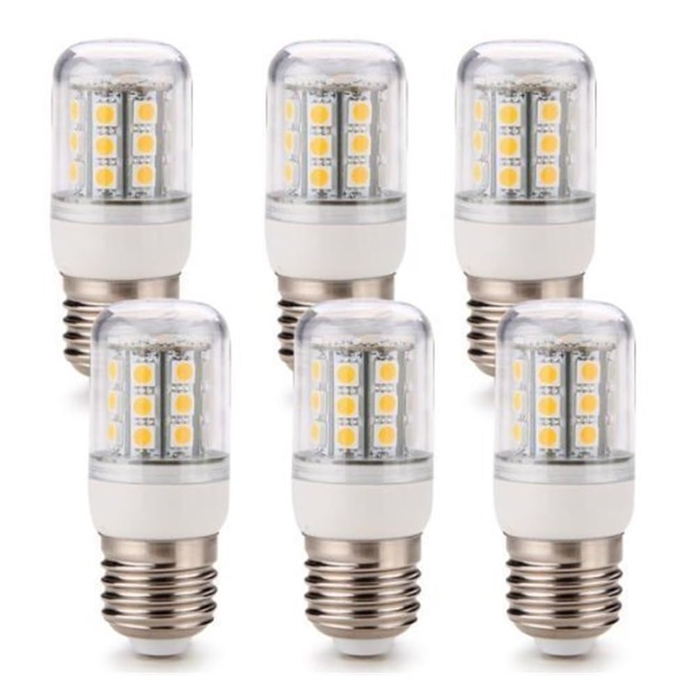 NXCVBNKZJ KJXP Lighting, Pack of 6, LED Corn Lamps AC220V E27 4W 5050SMD-30LED LED Globe Bulbs Home Indoor Light Bulb(Cold White)