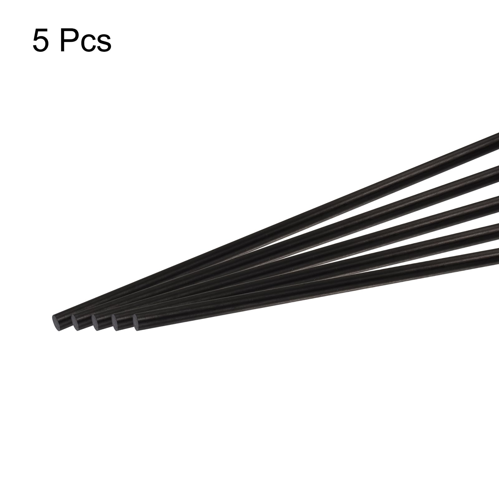 QUARKZMAN 5 Pièces Barre en Fibre de Carbone, 9mm x 300mm Tige de Carbone pour Avion RC, Bricolage, Cerf-Volant, Tube d'Aile de Quadricoptère, Réparation de Bras