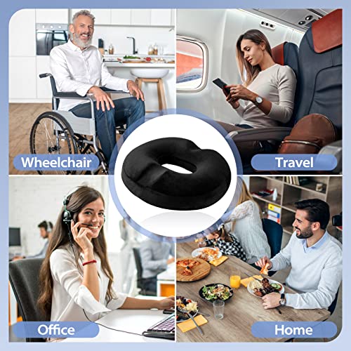 Image of HOMCA Donut Pillow hemmoroid seat Cushion for Office Chair,Sciatica Pain Relief Pillow ​for Sitting,Premium Memory Foam Wheelchair Cushions for Pressure Relief,Tailbone Pain Car Seat Cushions