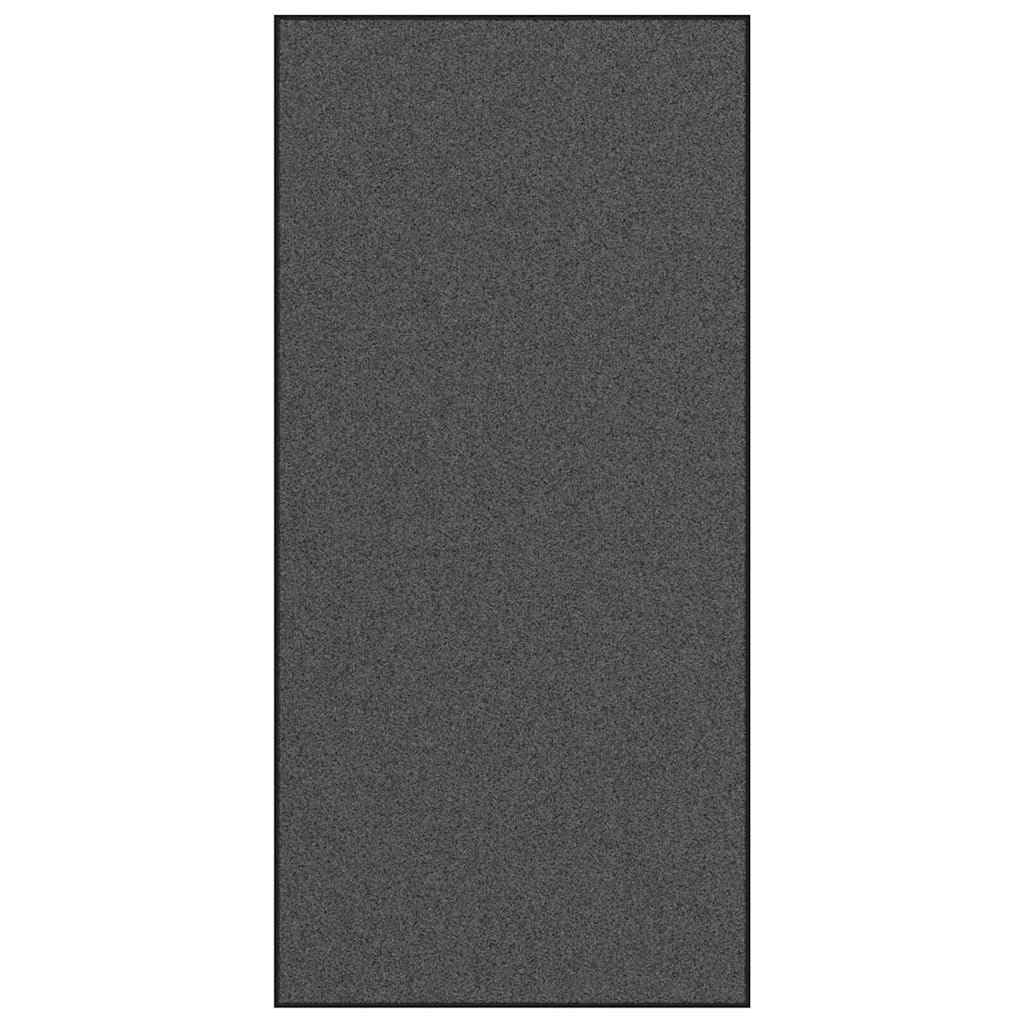 Alfombra para puerta, antracita y negro, 120 x 250 cm, de PVC 100 % poliamida, alfombrilla de retención de suciedad, alfombrilla rectangular para interiores y exteriores, con diseño moderno y