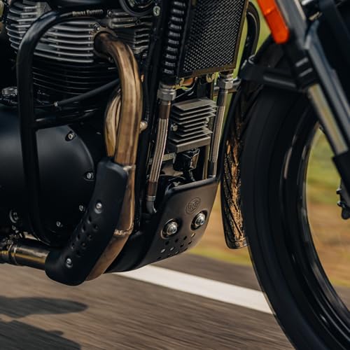 Image of Royal Enfield 1990555 Black Large Sumpguard for Bear 650 / Interceptor 650 / Continental GT 650