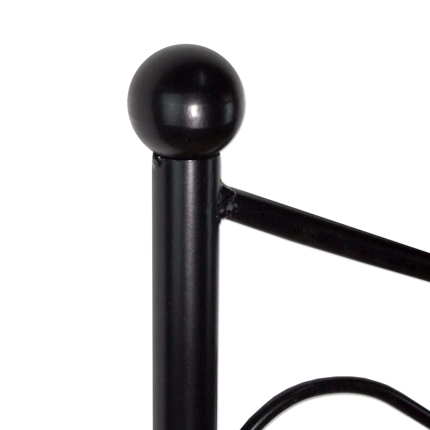El Herrero Cabecero de Forja | Cabezal para Cama Individual de 90 cm | Modelo Samu Medallon | Producto Artesanal, Hecho en España (Black)