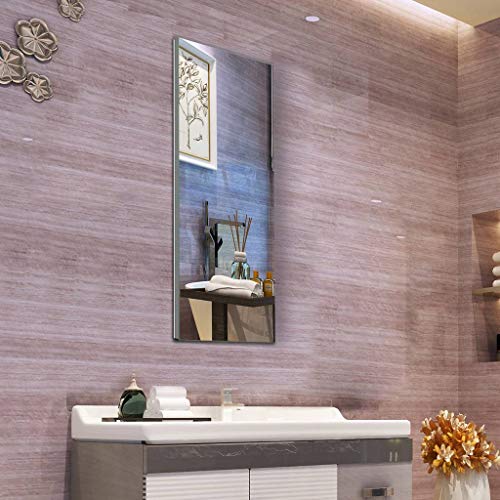 B&C 15"x36" Aluminum Medicine Cabinet with Mirror|Color Satin|Bathroom Mirror Cabinet with Adjustable Glass Shelves|Storage Cabinet for Bathroom Recessed or Surface Mountin