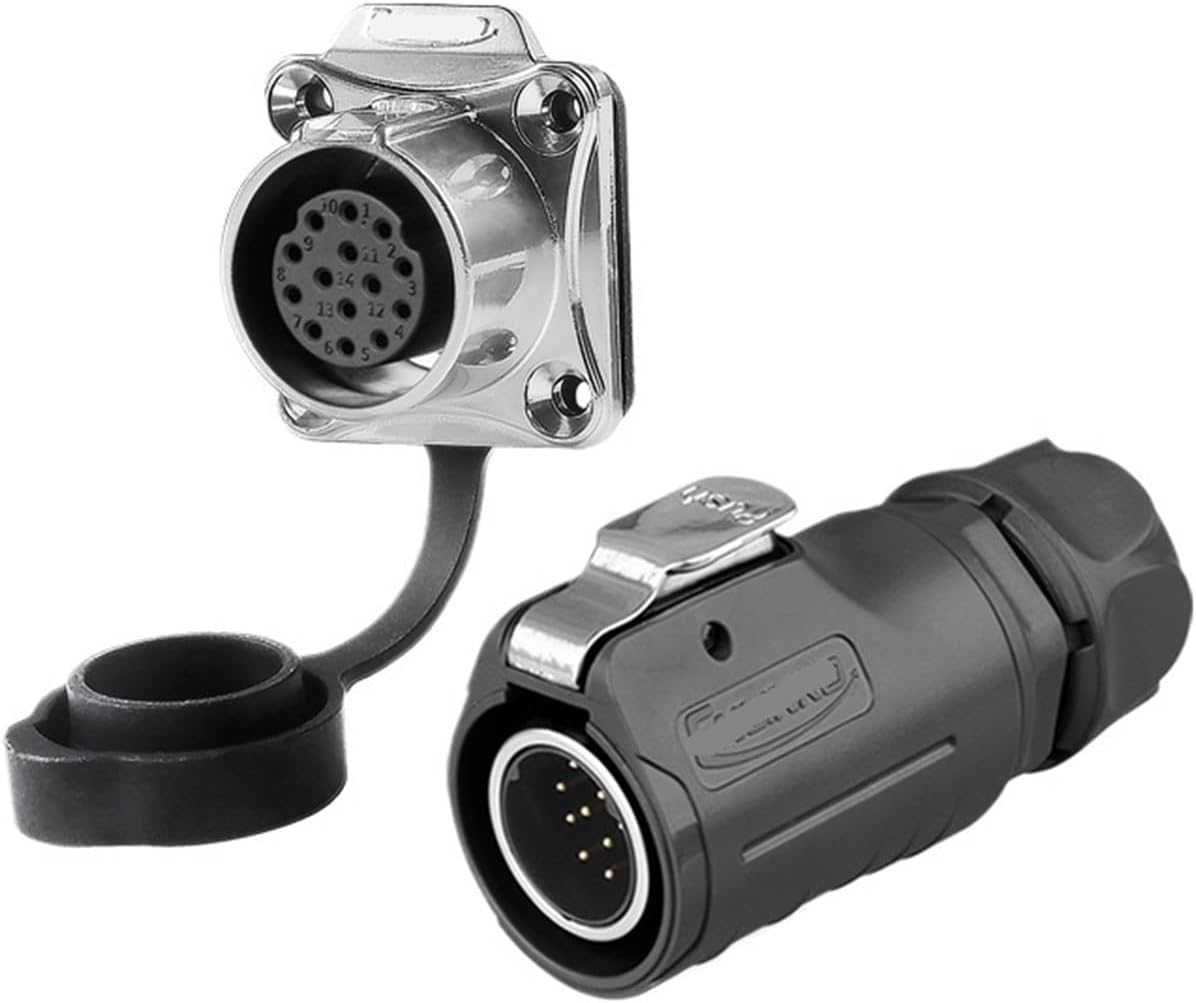 Industrial aviation 14 core LP20 with fence equipment male and female connector(Male plug)