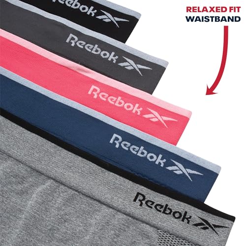 Image of Reebok Womens Boyshorts - 5 Pack Performance Seamless Underwear, 3 inch Inseam
