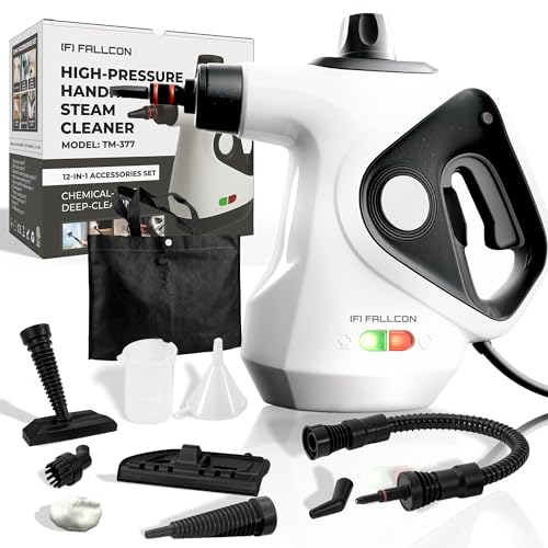 Vaporeta Limpieza Hogar 1050W – Vaporeta de Mano Potente Modelo MEJORADO 2026 con 12 Accesorios y Bolsa | Limpiador a Vapor Alta Presión 135°C sin Químicos para Cocina, Baño, Juntas y Ventanas