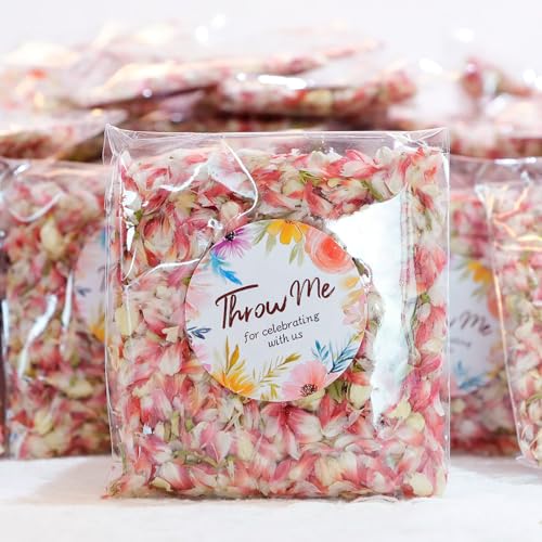 50 Pack Biodegradable Real Flower Petals Confetti, Natural Wedding Confetti