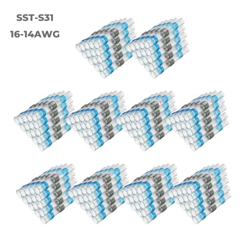 Image of Durvient.com Heat Shrinking Sleeve with Solder Ring For Electrical Wiring Insulation Waterproof Electrical Insulation (Wire Gauge 16-14, Pack of 100)