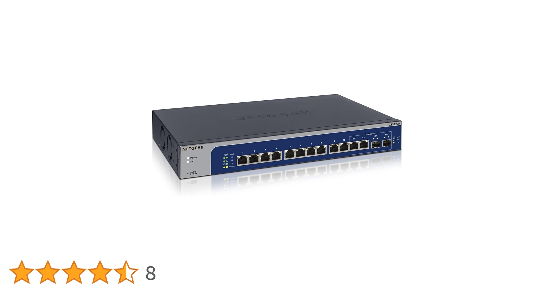 新品NETGEAR 12ポート 2.5/5/10GbE対応 ハブ XS512EM 全てのポートが10ギガでマルチギガにも対応した、 アンマネージ
