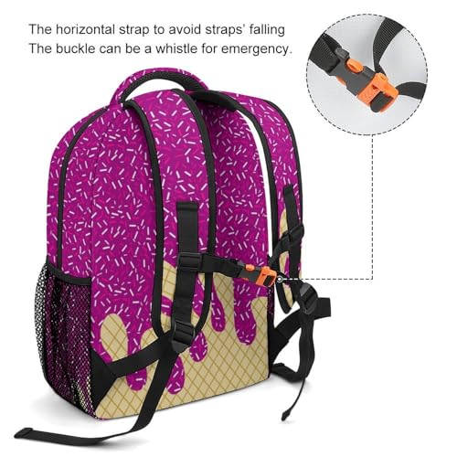 Ice Cream Backpacks Cute Shoulder Bag Lightweight Daypack for Women Men Bags for Travel Hiking Camping3