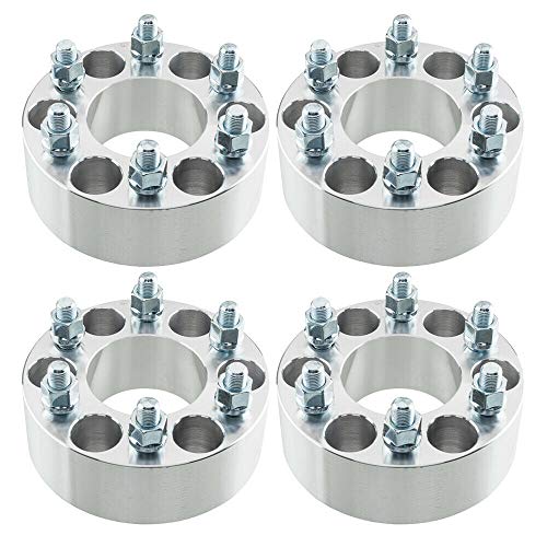 TRIBLE SIX 4Pcs 2" Wheel Adapters Spacers 6x4.5 72mm bore 1/2" Stud Threads 6 Lug 50mm Replacement for 1991-2004 Dakota 1998-2003 Durango 1993-2010 Viper