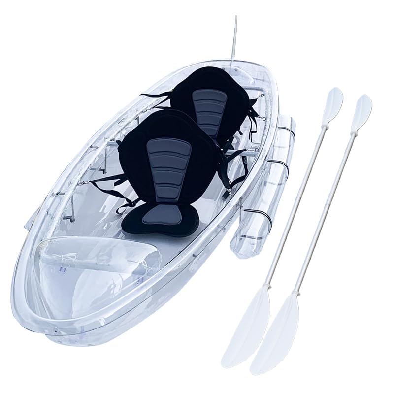 CVKAYAK 2 Seats for Adult Clear Transparent Touring See Through Kayak/Kayaks/11 Fit for Pool, Clear...