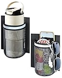 PLOZANO Boat Cup Holder Storage Accessories, 2PCS Boat Organizer Self-Adhesive Universal Mesh Bag for Drinks, Phone, Fishing Tools (6.3'*3.4'*7.5')