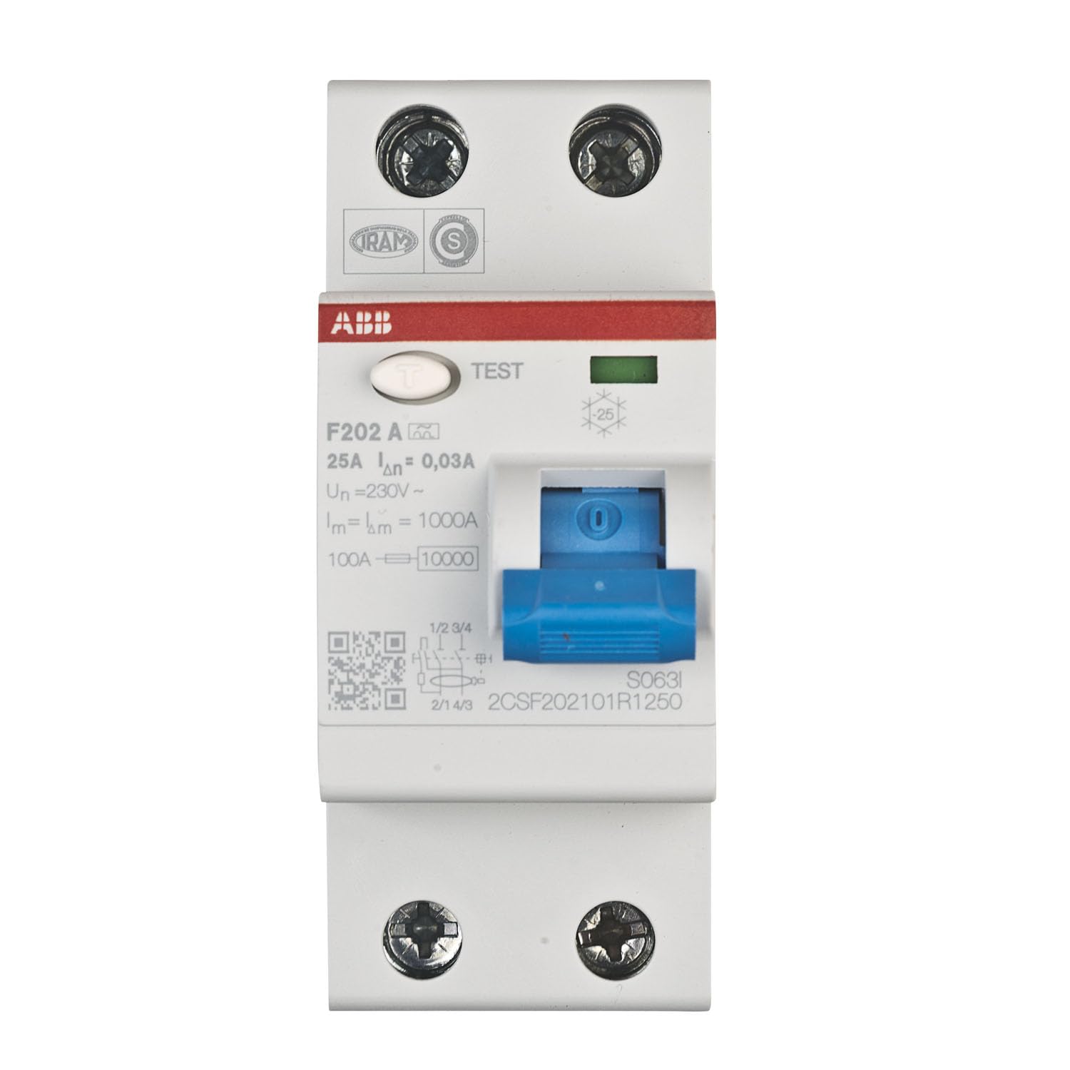 Sicherungskasten IP65 für Garten, Camping, Wohnmobil und Boote mit ABB FI-Schutzschalter 25A 30mA und Sicherungsautomat B10A 2-polig