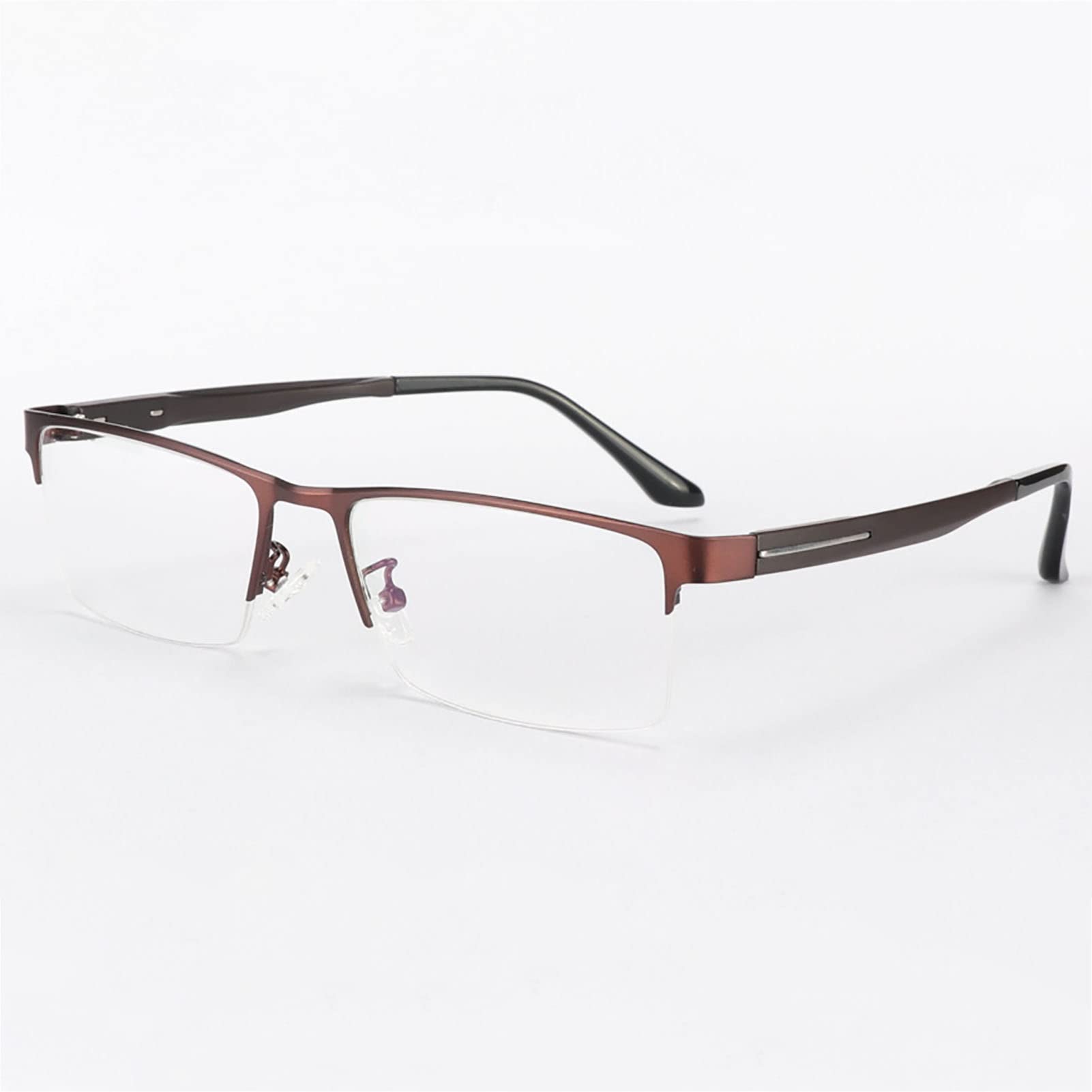 Gafas De Lectura, Gafas Presbicia, Lentes De Resina HD para Aliviar La Fatiga Ocular, Decoloración Anti-UV En El Sol, UV400, Antiradiación, Antideslumbrante (Color : Brown, Size : +1.00)