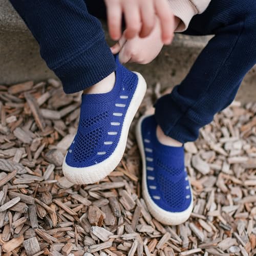 Image of JAN & JUL Slip-on Knit Shoes, Machine Washable and Lightweight Sneakers for Toddler Boys and Girls