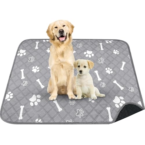Image of PatiencET Washable Dog Pee Pad, 48 inch x 65 inch Extra Large, Super Absorbent Reusable Waterproof Floor & Sofa Protector for Large Dogs, Whelping & Incontinence