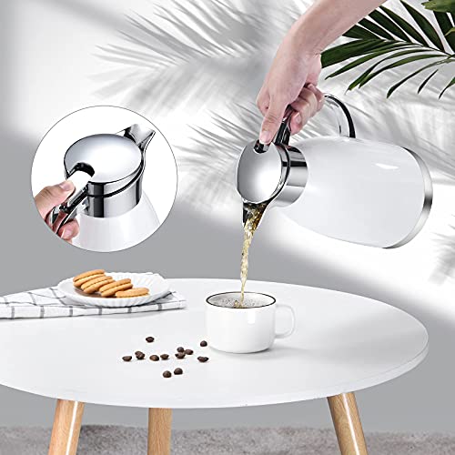 Haosens 1,8 Liter Edelstahl Isolierkanne thermoskanne Teekanne, Doppelschicht Vakuum kaffeekanne - Elegantes Design, doppelwandige Isolierung – Bild 4