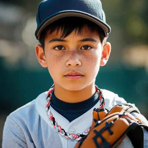 18 Inch Baseball Necklaces Three Braided Rope Tornado Men Women Baseball Sports Necklace, Ideal Accessories for Baseball Teams and Enthusiasts4