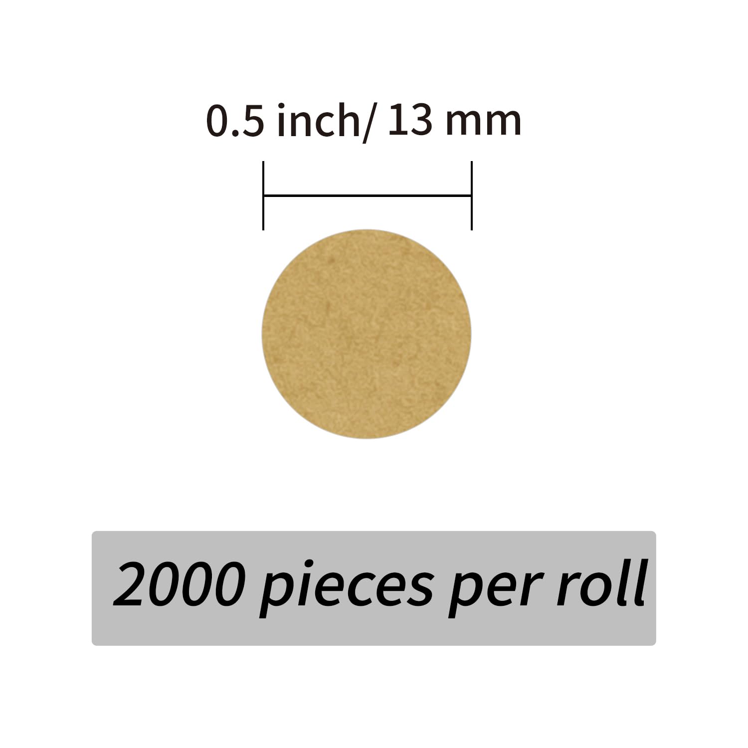 2000 PCS 0.5 Inch Color Coding Labels Circle Dot Stickers,Can Writing For Office,Student Classroom And Other Scenarios (1 ROLL, White - View #2