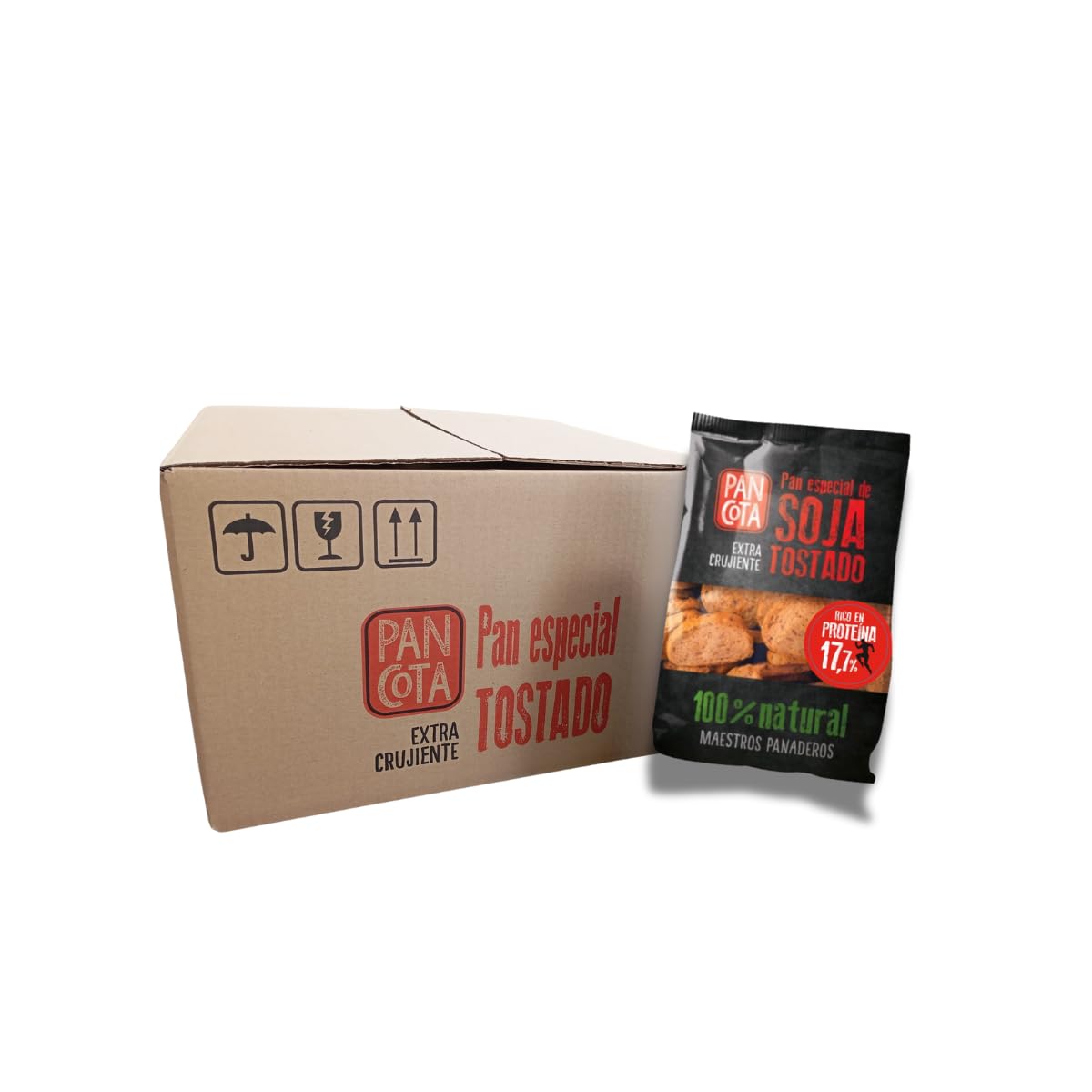 Pan Especial de Soja Tostado de Pan Cota (caja con 14 bolsas)