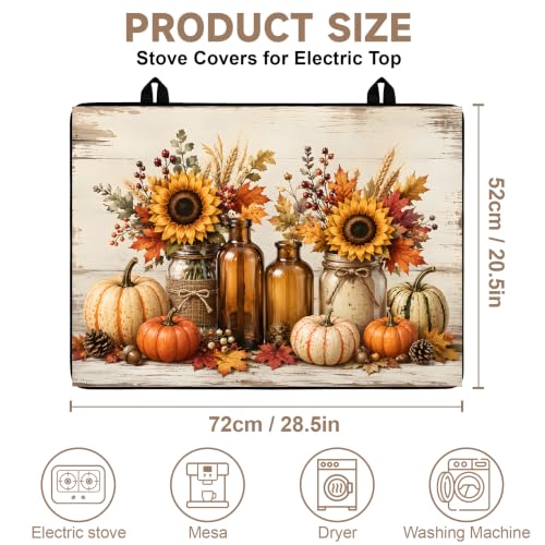 Image of Stove Guard Mat for Electric Stoves -Heat-Resistant Protector, Non-Slip Kitchen Counter Mat Stylish Kitchen Decor (Autumn)