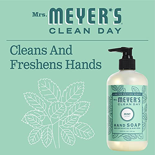 Mrs. Meyer's Hand Soap, Made With Essential Oils, Biodegradable Formula, Limited Edition Mint, 12.5 Fl. Oz - Pack Of 3 #TOP4