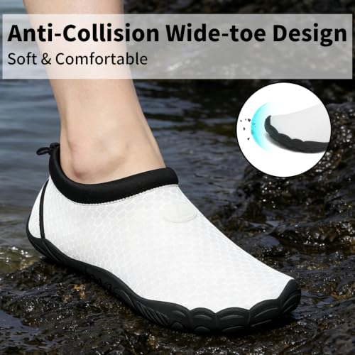 Image of Mishansha Water Shoes Women Wide Toe Quick Dry Aqua Shoes | Adult Swim Shoes Anti-slip Five Finger Barefoot Shoes For Beach Hiking Yoga Reefing Surfing River
