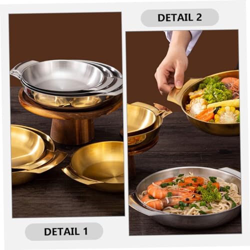 Olla de Acero Inoxidable para Cocina con Doble Asa Wok Versátil miniatura 4