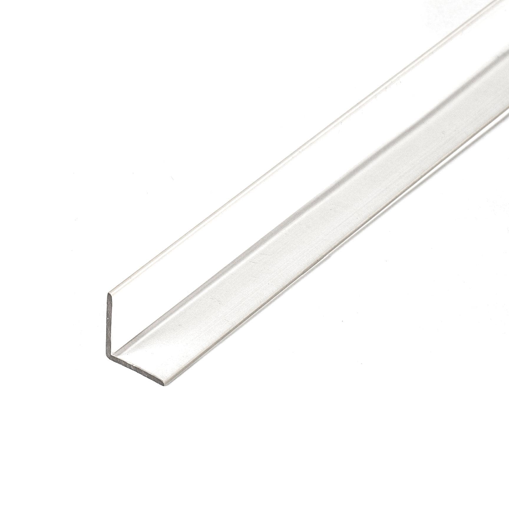 Outwater Plastics 519-CL 1/2 Inch X 7/16 Inch X 3/64 (.047) Inch Thick Clear Butyrate Clear Plastic Even Leg Angle Moulding 72 Inch Lengths (Pack of