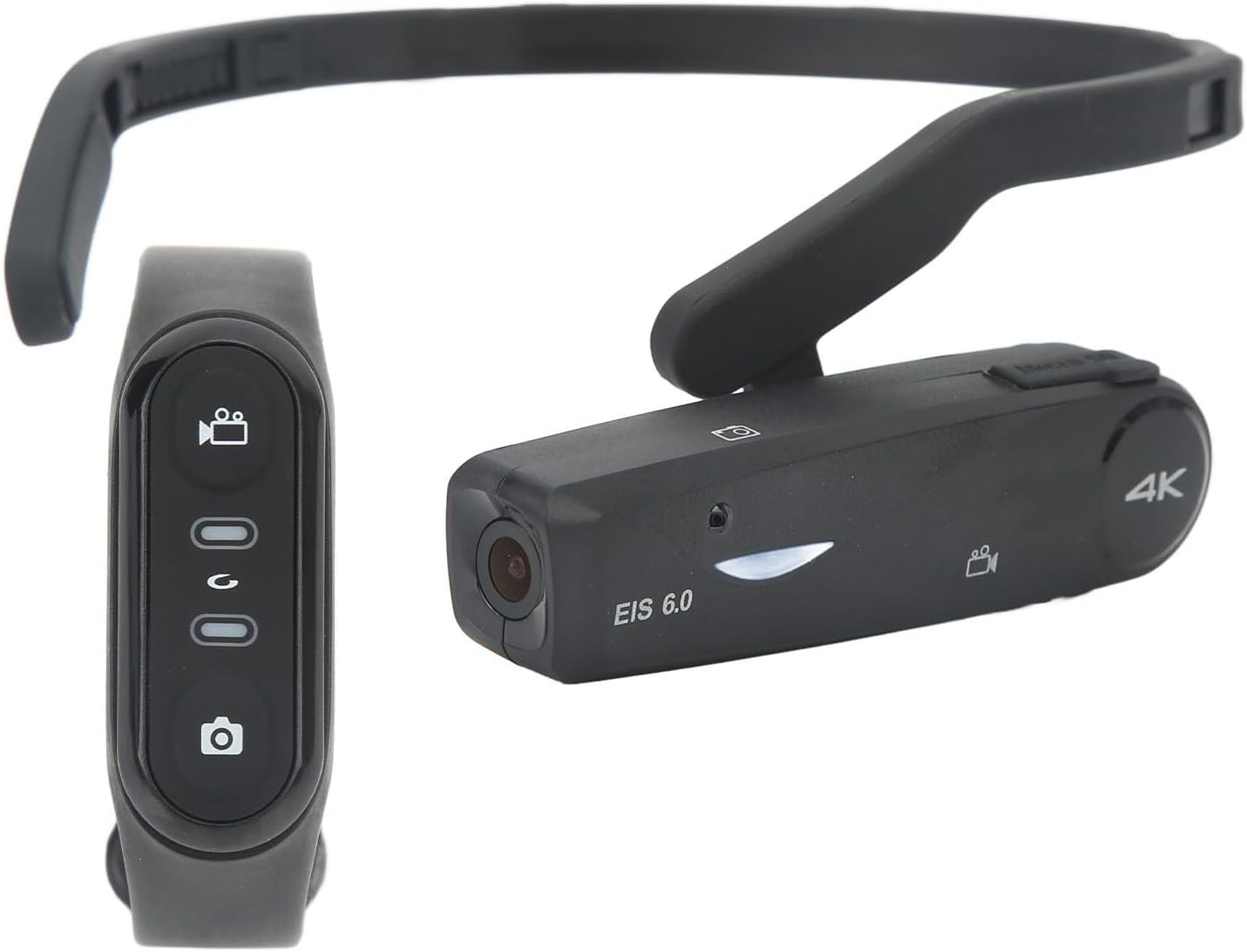 Head Mounted Camera, 4K FHD 1080P 60FPS Head Wearable Video Camcorder Vlog Camera Recorder, 130 Degree Stabilization Hands Off Camera Webcam with Remote, Support 256GB
