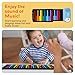 PicassoTiles Electronic Piano 49Key Flexible Roll-Up Keyboard with Recording Feature 8 Tones 6 Demo Songs Built-in Speaker Educational Music Toy for Kids Toddlers Boys Girls Rainbow Color Design PT49