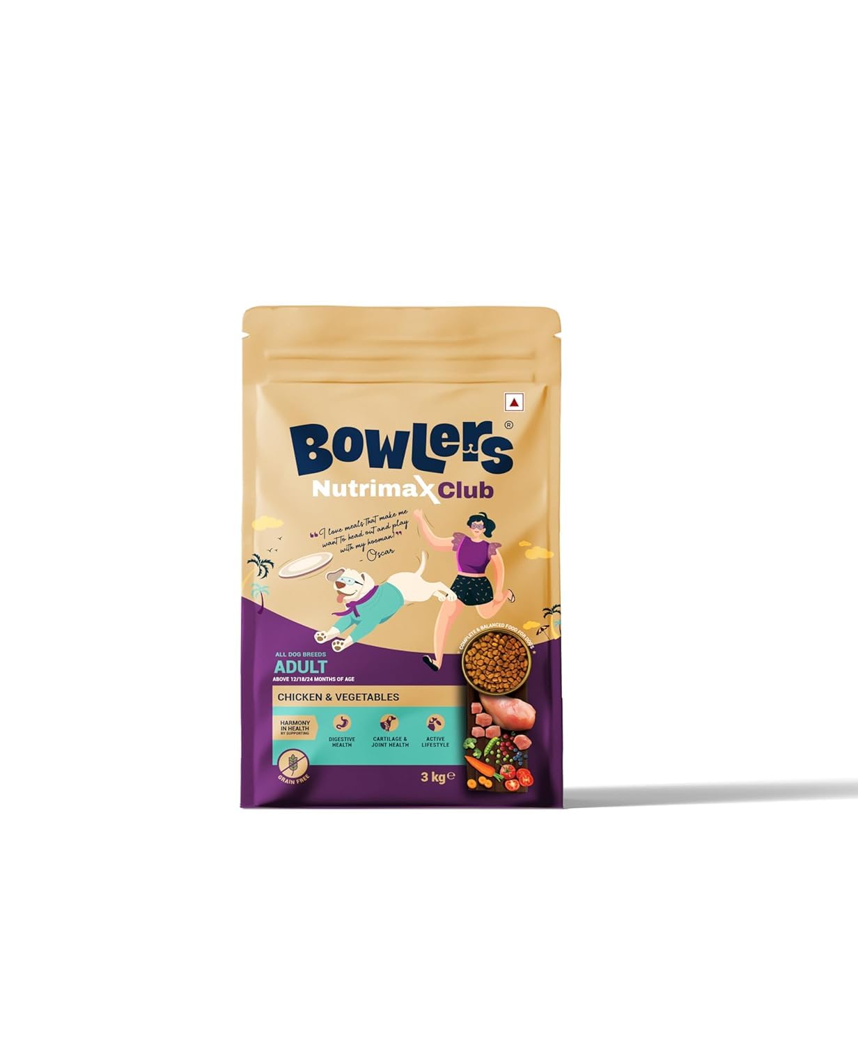 BoWLers Nutrimax Club Chicken and Vegetables Adult Dog Food 3 Kg (B0CSK6DPH6) Amazon Price History, Amazon Price Tracker