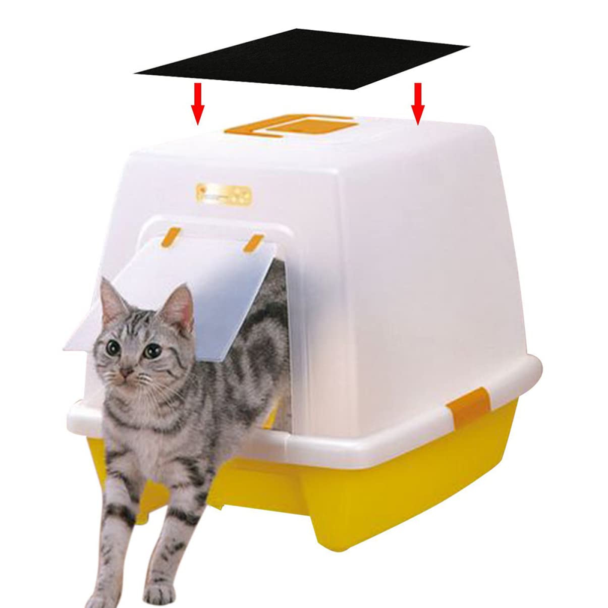 Happyyami 12 STK Kohlefilter Sieb Katzentoilettenfilter nd-Filter katzenstreufilter wechseln Haustierzubehör pet Supplies haustierbedarf Kohle-Ersatzfilter Filterwechsel Holzkohle