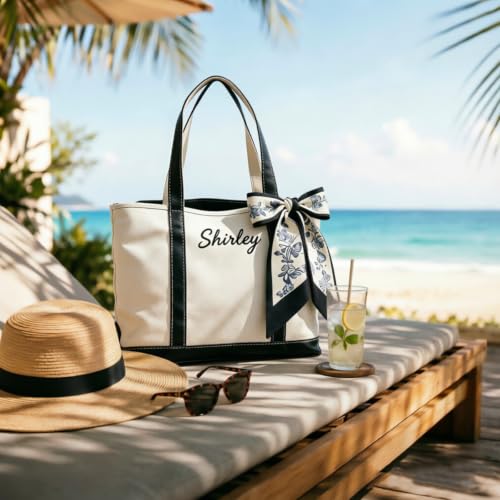 Bolsa Tote de Lona Bordada Personalizada miniatura 3