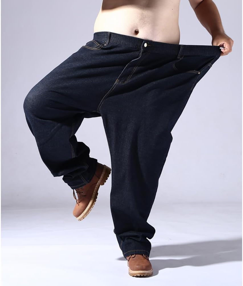 Big and Tall Relaxed-Fit Stretch Jeans Baggy Plus Size Denim Pants