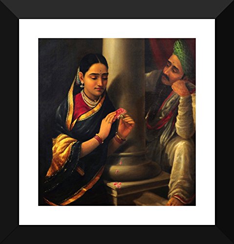 Image of Tallenge Stolen Interview - by Raja Ravi Varma Small Poster Paper - Framed (12 x 18 inches)