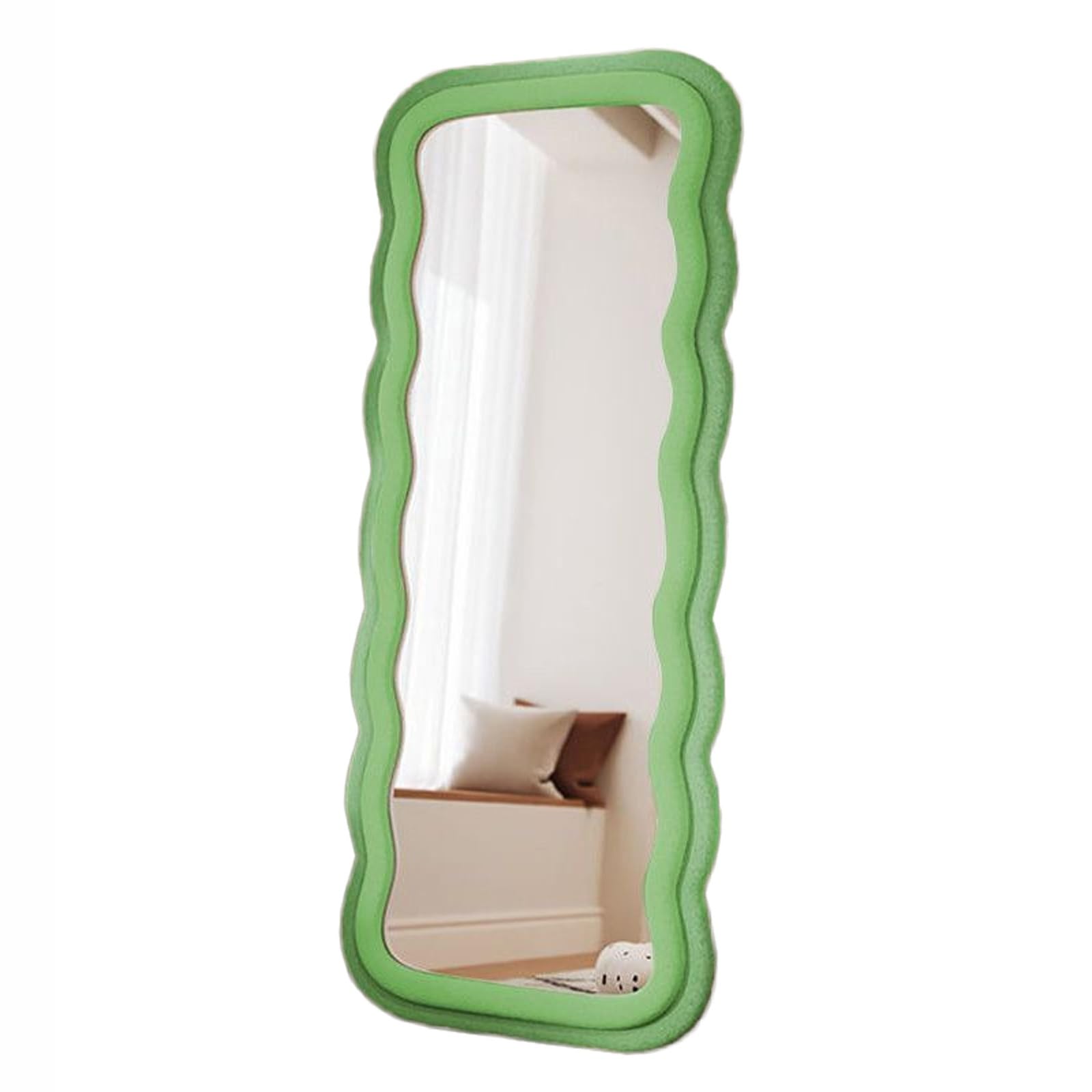 FGXHHS Mirror Full Length without Distortion Vertically Only for Bathroom Bedroom or Entryway(Green,175x75 cm)