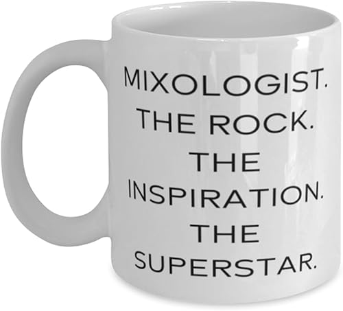 Gag Mixologist - Taza mezcladora de 11 oz y 15 onzas, mezclólogo, The Rock. The Inspiration, taza brillante para compañeros de trabajo de amigos,