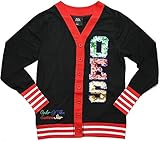 Big Boy Eastern Star Sequin Patch Divine S3 Light Weight Ladies Cardigan [Black - M]