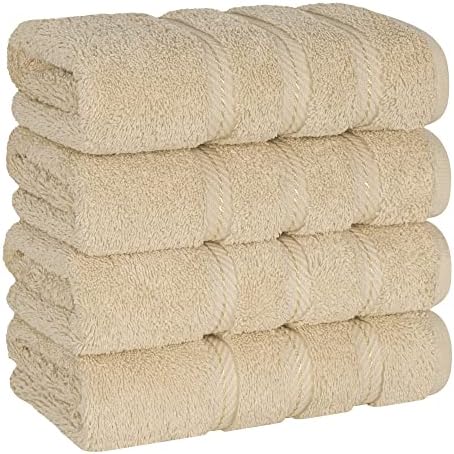 American Soft Linen Luxury Hand Towels for Bathroom, 600 GSM Heaw...