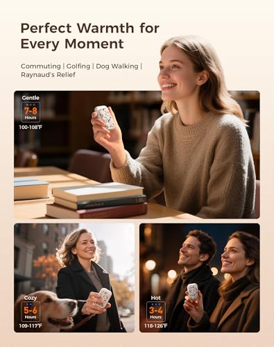 Image of OCOOPA AI Magnetic Hand Warmers Rechargeable 2 Pack, 5000mAh Ultra-Thin Electric Glove Heater Handwarmer,UL Certified, Men Women Gifts for Christmas,Birthday,Winter Essentials,UT4 Young