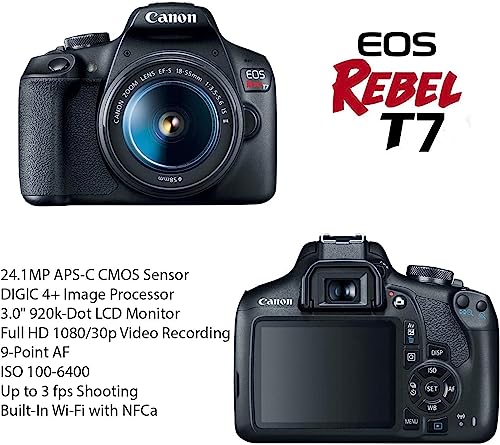 Cámara Canon EOS Rebel T7 DSLR con lentes y accesorios miniatura 2