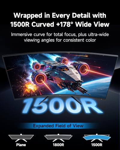 Image of KTC H27S5 27 Inch Curved Gaming Monitor, QHD 2K 200Hz / HD 400Hz Dual Mode