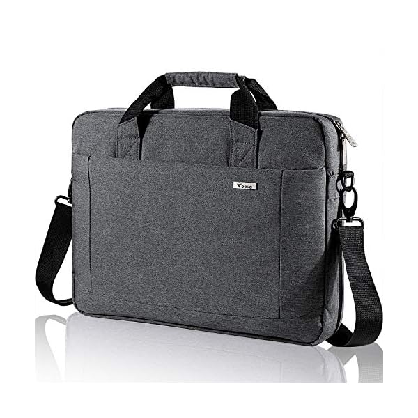 Voova Laptop Bag Case 16 15.6 15 Inch Laptop Briefcase,Expandable Computer Shoulder Messenger Bag Waterproof Carrying Case with Tablet Sleeve for Men Women,Business Office Travel College School,Grey