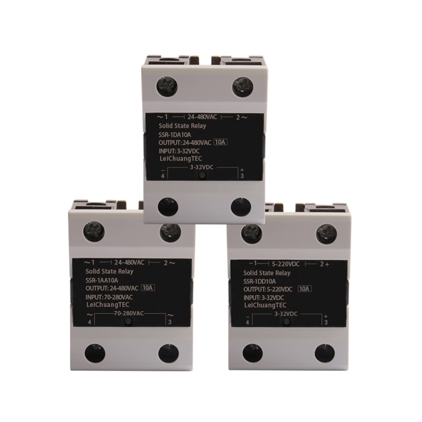 SSR DC zu AC AC zu AC DC zu DC Einphasiges Halbleiterrelais 10A 25A 40A 60A 80A 100A 120A 180DD 240DD 1 Stück Ersatzteile (Color : Ac-ac, Size : 80A)