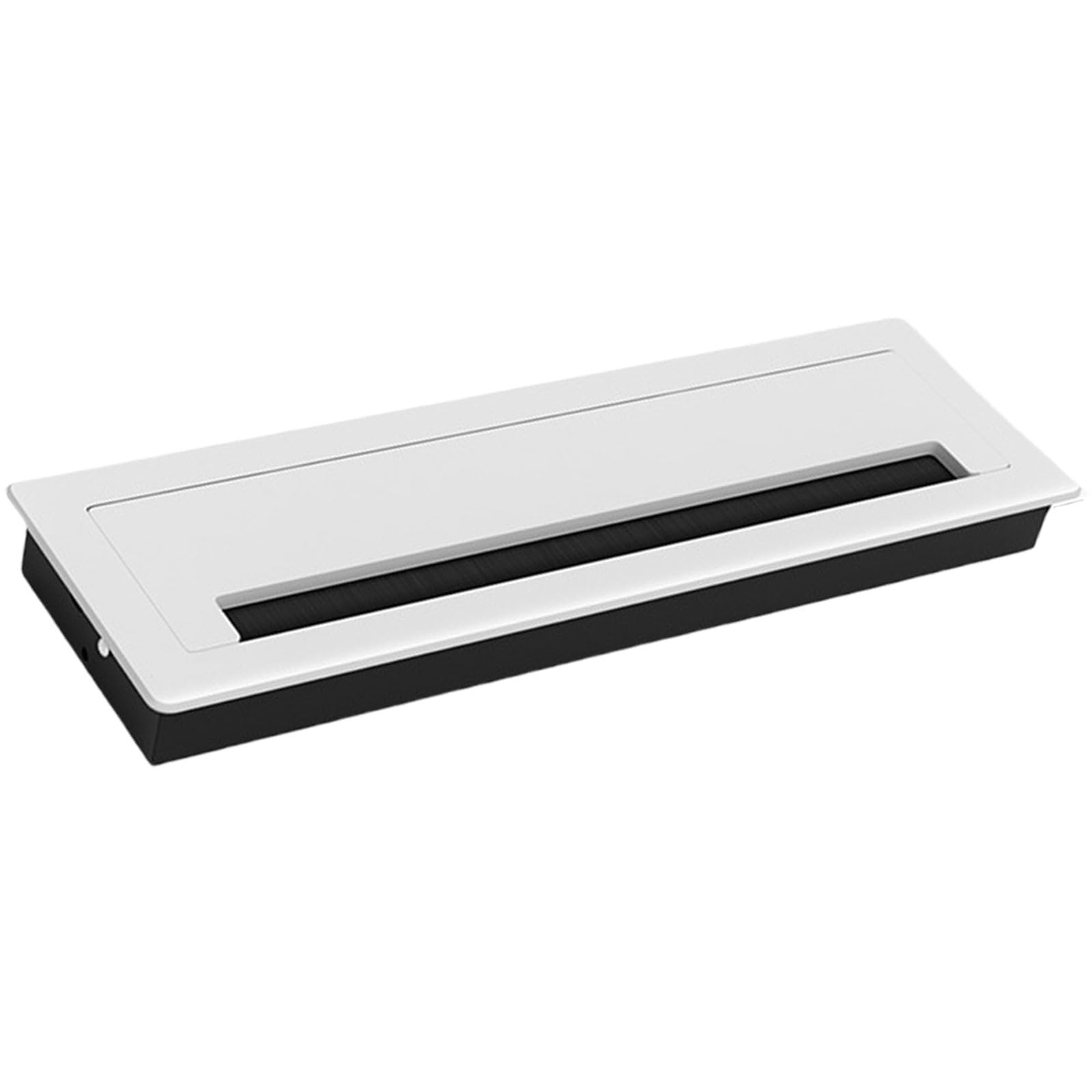 Schreibtisch Kabeldurchführungslösung, Metalltülle mit Bürstenfutter, rechteckige Schreibtischtülle, mehrere für die Kabelorganisation, professionelles Kabel