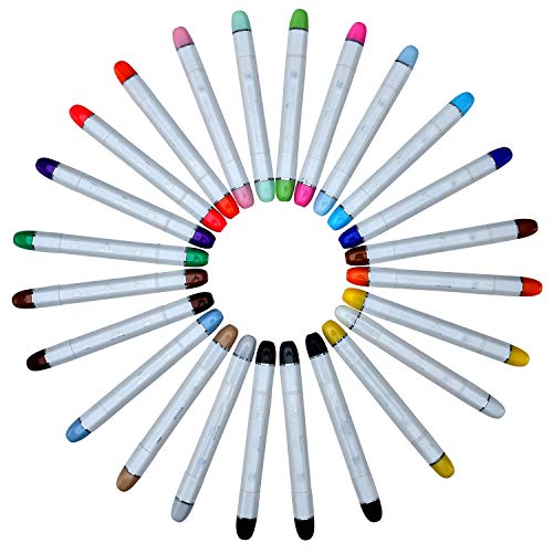 24 Professional Classic Nib Markers For Drawing Sketch Markers for Illustration Manga Markers Dual Tip Bullet Chisel With Blender Marker - Thumbnail 7