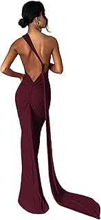 Women's Sexy One Shoulder Backless Maxi Dress Elegant Ruched O Ring Sleeveless Evening Dress Long Gown Cocktail Dress