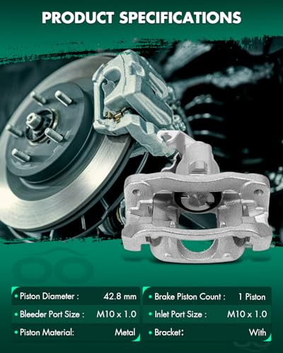 Image of SCITOO Rear Right Brake Caliper With Bracket 18B5080 Compatible For Chrysler Town & Country 2008-2012 For Dodge Grand Caravan 2008-2012 For Ram C /V 2012 For Volkswagen For Routan 2009-2012